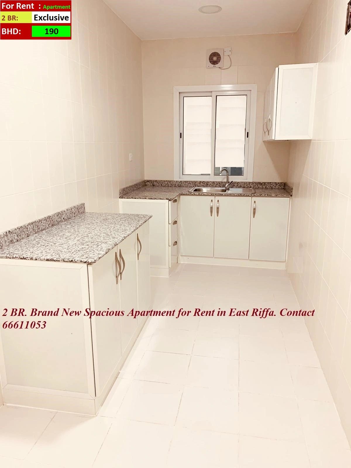 2 BR. Brand New Spacious Apartment for Rent in East Riffa