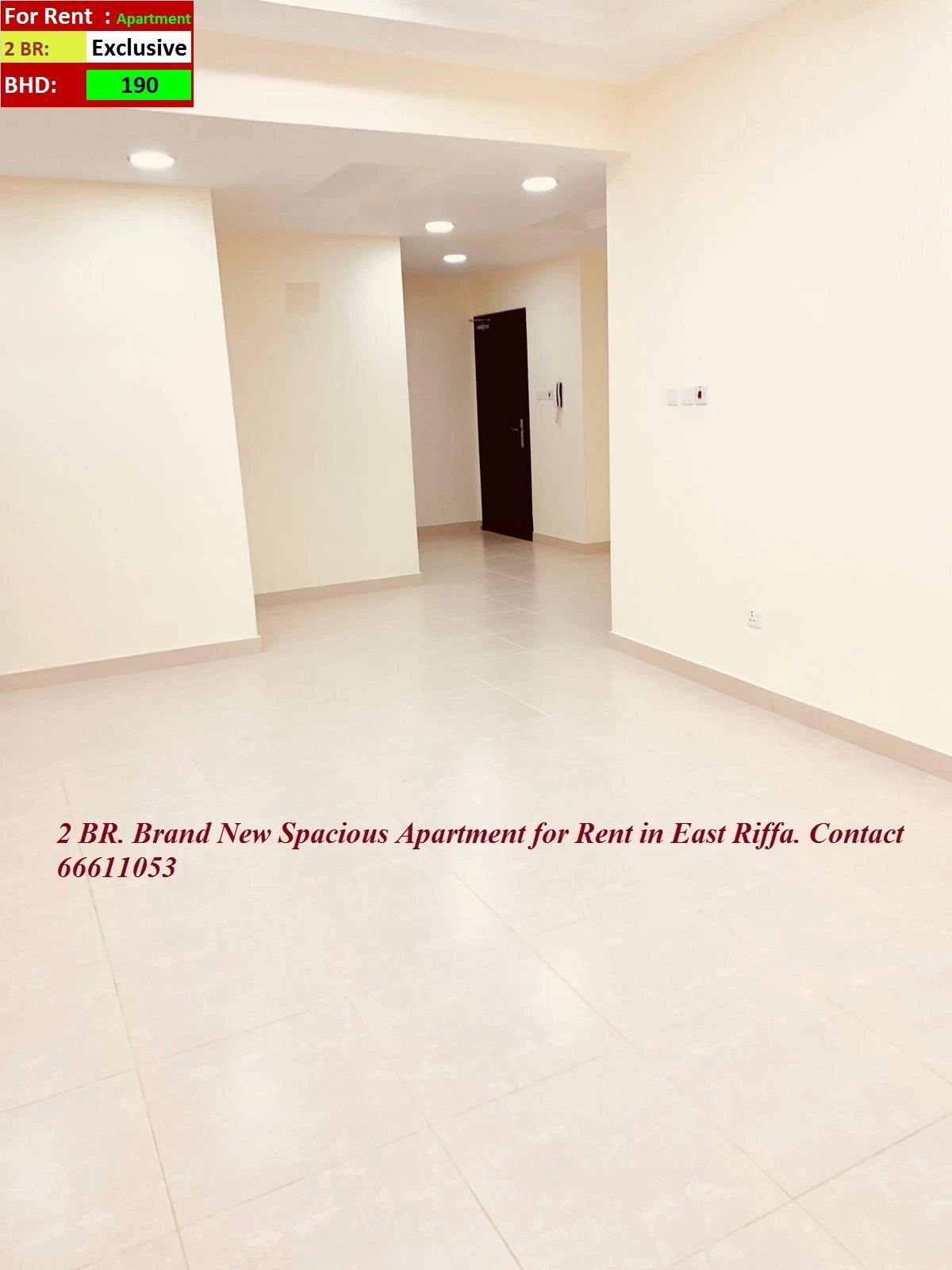 2 BR. Brand New Spacious Apartment for Rent in East Riffa